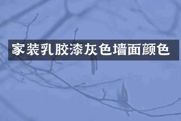 家装乳胶漆灰色墙面颜色