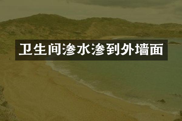 卫生间渗水渗到外墙面