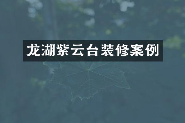 龙湖紫云台装修案例