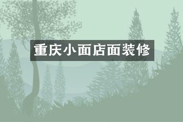 重庆小面店面装修