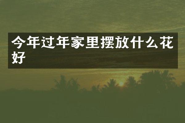今年过年家里摆放什么花好
