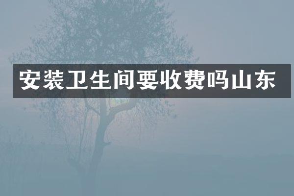 安装卫生间要收费吗山东