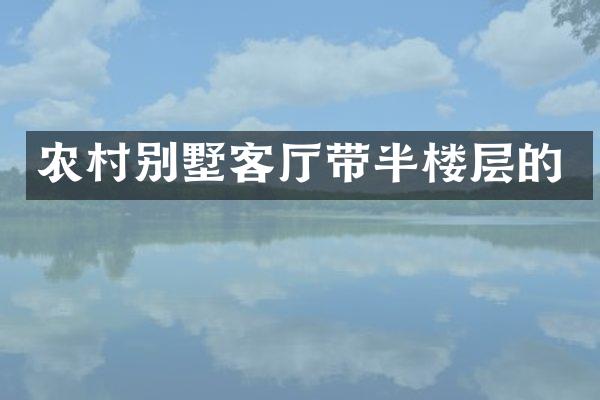 农村别墅客厅带半楼层的