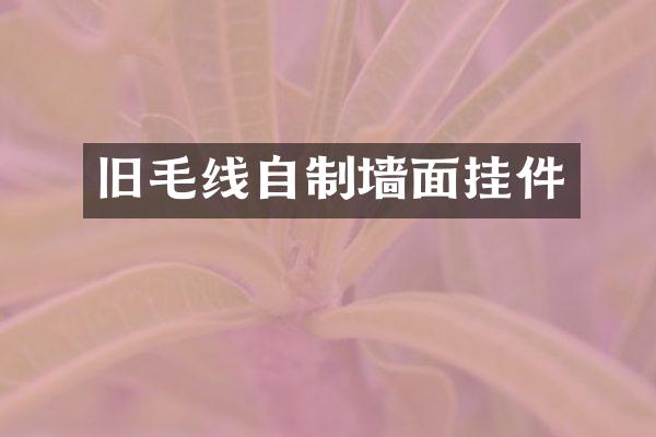 旧毛线自制墙面挂件