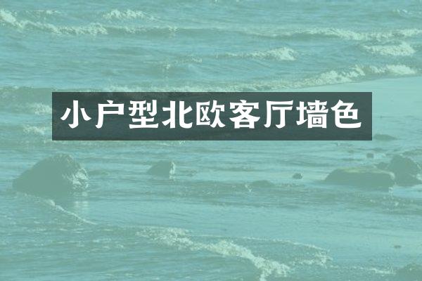小户型北欧客厅墙色