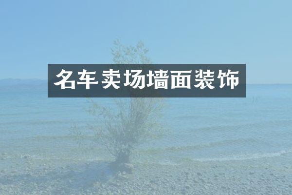 名车卖场墙面装饰