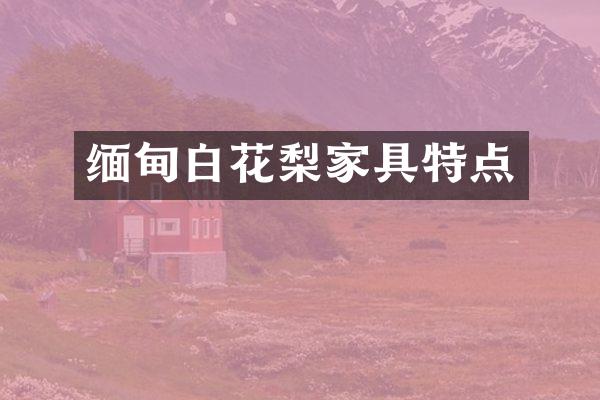 缅甸白花梨家具特点