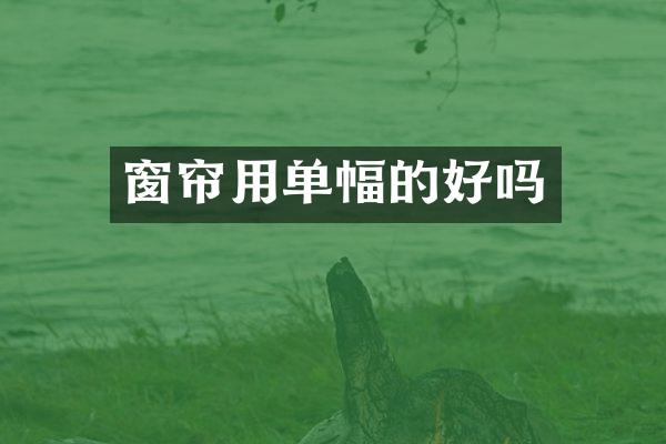 窗帘用单幅的好吗