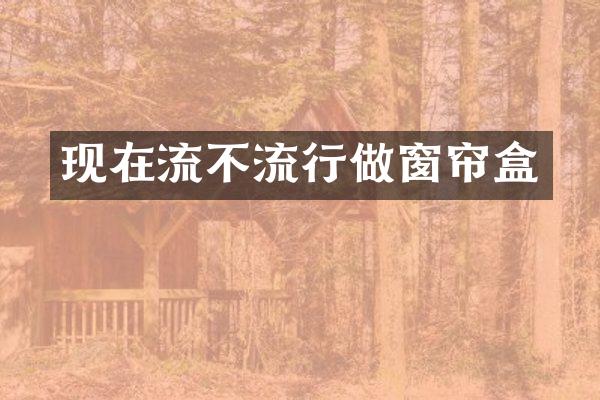 现在流不流行做窗帘盒