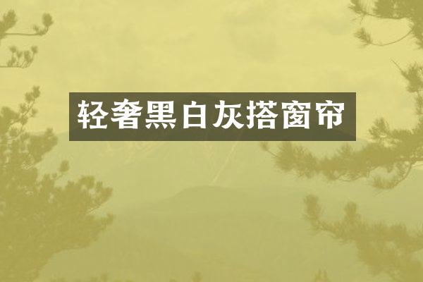 轻奢黑白灰搭窗帘
