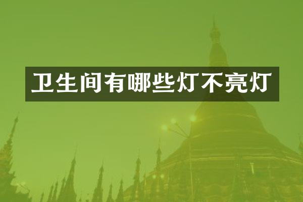 卫生间有哪些灯不亮灯