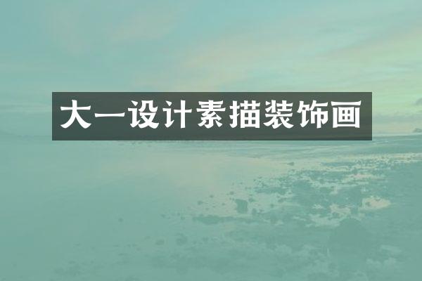 大一设计素描装饰画