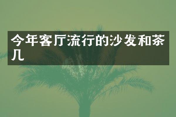 今年客厅流行的沙发和茶几