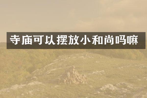 寺庙可以摆放小和尚吗嘛