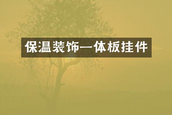 保温装饰一体板挂件