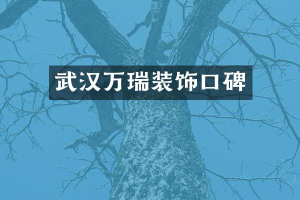 武汉万瑞装饰口碑
