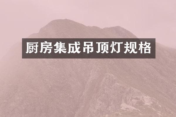 厨房集成吊顶灯规格