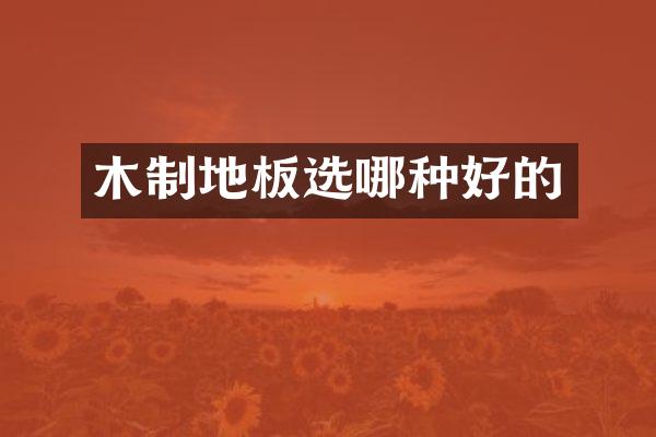 木制地板选哪种好的