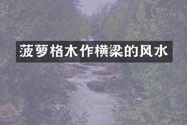 菠萝格木作横梁的风水