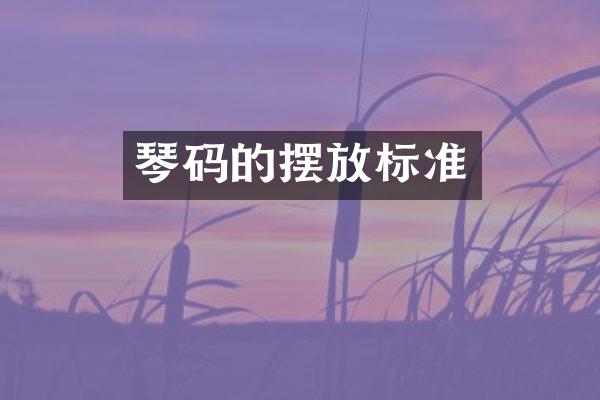 琴码的摆放标准