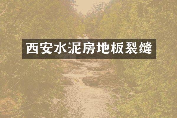 西安水泥房地板裂缝