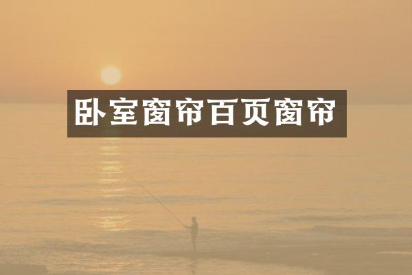 卧室窗帘百页窗帘