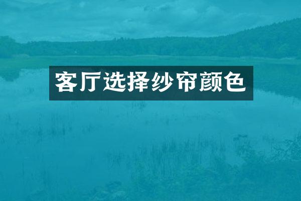 客厅选择纱帘颜色
