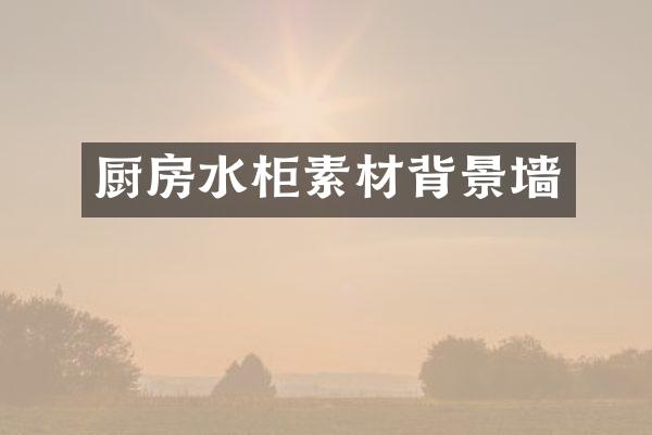 厨房水柜素材背景墙