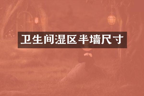 卫生间湿区半墙尺寸