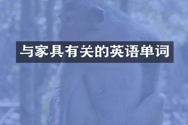 与家具有关的英语单词