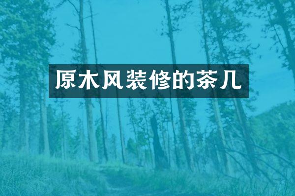 原木风装修的茶几