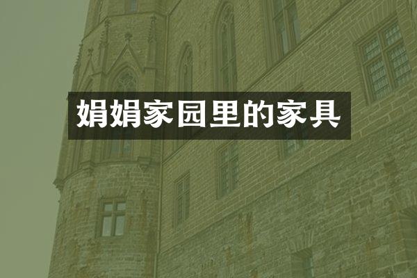 娟娟家园里的家具