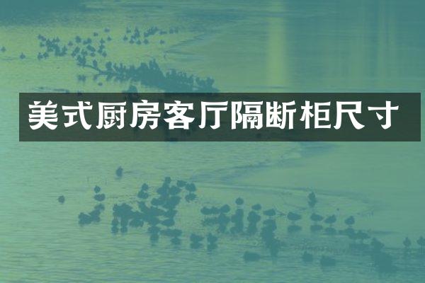 美式厨房客厅隔断柜尺寸