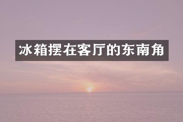 冰箱摆在客厅的东南角