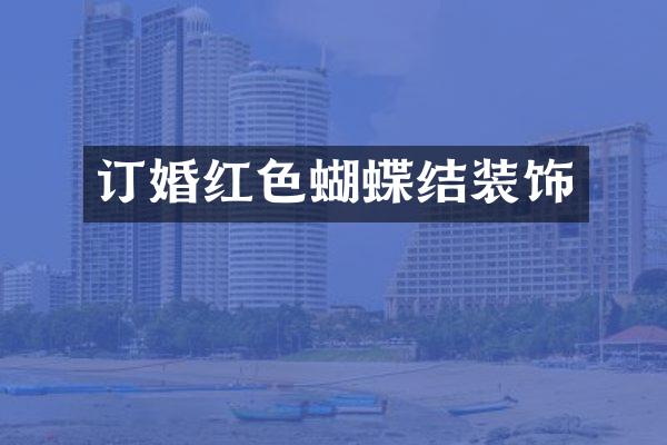 订婚红色蝴蝶结装饰