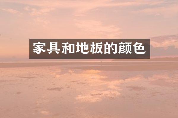 家具和地板的颜色