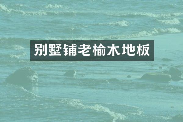 别墅铺老榆木地板