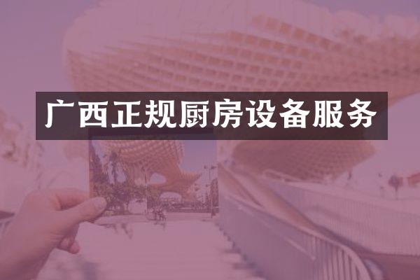 广西正规厨房设备服务