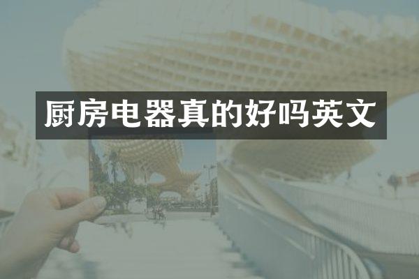 厨房电器真的好吗英文