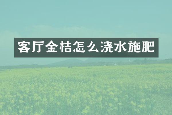 客厅金桔怎么浇水施肥
