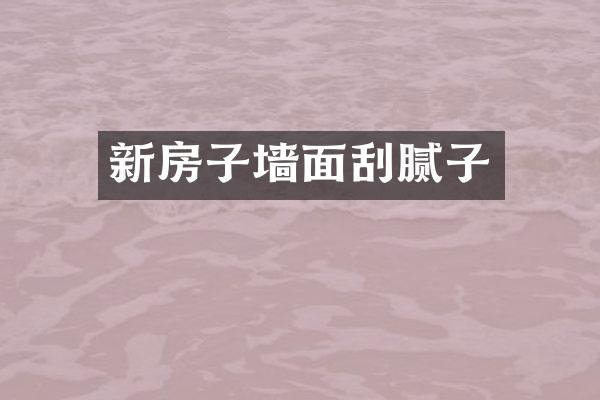 新房子墙面刮腻子
