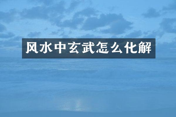 风水中玄武怎么化解
