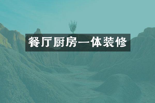 餐厅厨房一体装修