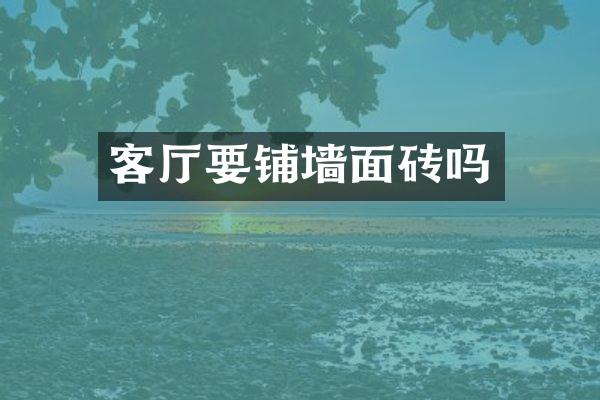 客厅要铺墙面砖吗