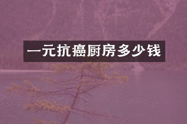 一元抗癌厨房多少钱