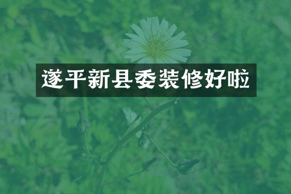 遂平新县委装修好啦
