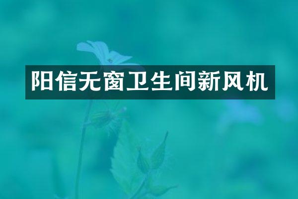 阳信无窗卫生间新风机