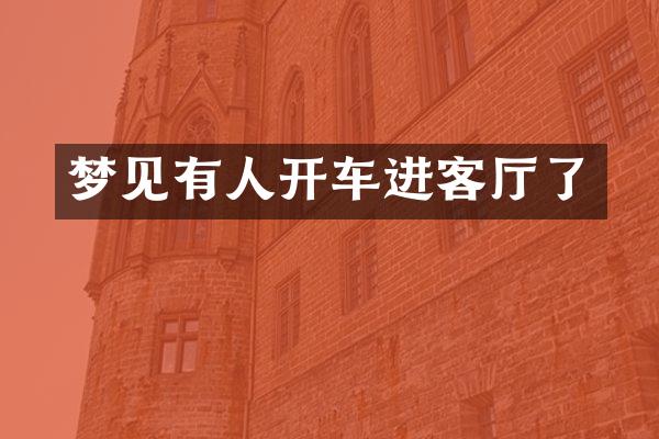 梦见有人开车进客厅了