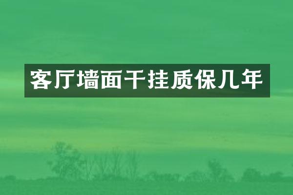 客厅墙面干挂质保几年