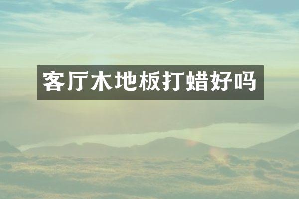 客厅木地板打蜡好吗